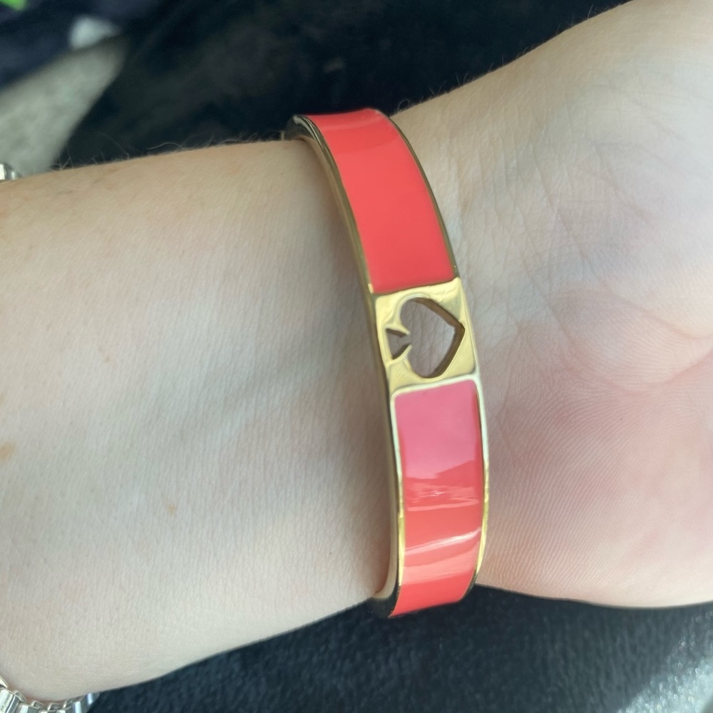 Kate Spade New York Hole Punch Bangle Bracelet Coral